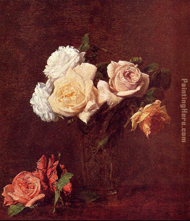 Henri Fantin-Latour Roses in a Vase